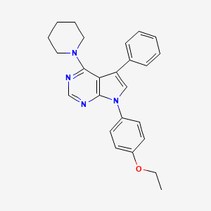 molecular formula C25H26N4O B11207189 7-(4-ethoxyphenyl)-5-phenyl-4-(piperidin-1-yl)-7H-pyrrolo[2,3-d]pyrimidine 