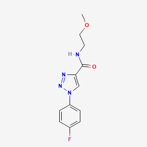 molecular formula C12H13FN4O2 B11207199 1-(4-fluorophenyl)-N-(2-methoxyethyl)-1H-1,2,3-triazole-4-carboxamide 