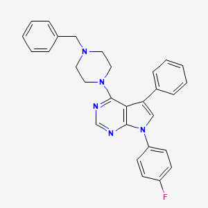 molecular formula C29H26FN5 B11207209 4-(4-benzylpiperazin-1-yl)-7-(4-fluorophenyl)-5-phenyl-7H-pyrrolo[2,3-d]pyrimidine 