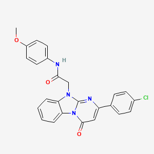 2-[2-(4-chlorophenyl)-4-oxopyrimido[1,2-a]benzimidazol-10(4H)-yl]-N-(4-methoxyphenyl)acetamide