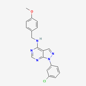 1-(3-chlorophenyl)-N-(4-methoxybenzyl)-1H-pyrazolo[3,4-d]pyrimidin-4-amine