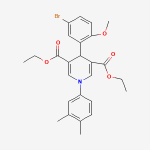 Diethyl 4-(5-bromo-2-methoxyphenyl)-1-(3,4-dimethylphenyl)-1,4-dihydropyridine-3,5-dicarboxylate