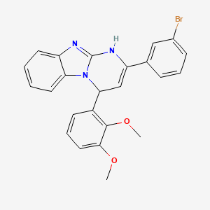 molecular formula C24H20BrN3O2 B11207246 2-(3-Bromophenyl)-4-(2,3-dimethoxyphenyl)-1,4-dihydropyrimido[1,2-a]benzimidazole 