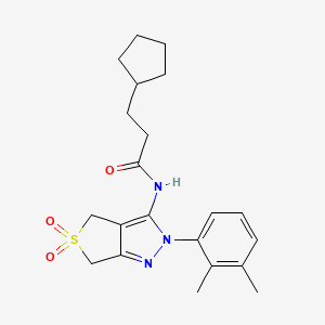 3-cyclopentyl-N-(2-(2,3-dimethylphenyl)-5,5-dioxido-4,6-dihydro-2H-thieno[3,4-c]pyrazol-3-yl)propanamide