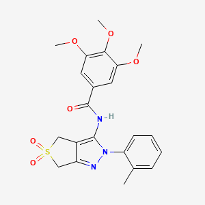 N-(5,5-dioxido-2-(o-tolyl)-4,6-dihydro-2H-thieno[3,4-c]pyrazol-3-yl)-3,4,5-trimethoxybenzamide