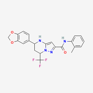 5-(1,3-benzodioxol-5-yl)-N-(2-methylphenyl)-7-(trifluoromethyl)-4,5,6,7-tetrahydropyrazolo[1,5-a]pyrimidine-2-carboxamide