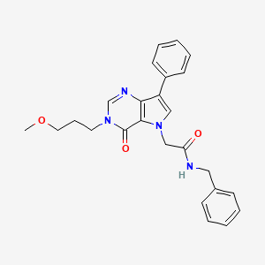 molecular formula C25H26N4O3 B11207293 N-benzyl-2-[3-(3-methoxypropyl)-4-oxo-7-phenyl-3,4-dihydro-5H-pyrrolo[3,2-d]pyrimidin-5-yl]acetamide 