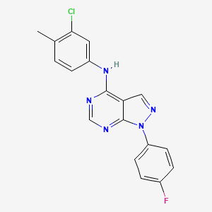 N-(3-chloro-4-methylphenyl)-1-(4-fluorophenyl)pyrazolo[3,4-d]pyrimidin-4-amine