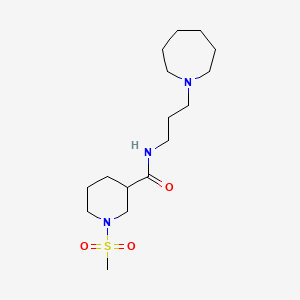 molecular formula C16H31N3O3S B11207333 N-[3-(azepan-1-yl)propyl]-1-(methylsulfonyl)piperidine-3-carboxamide 