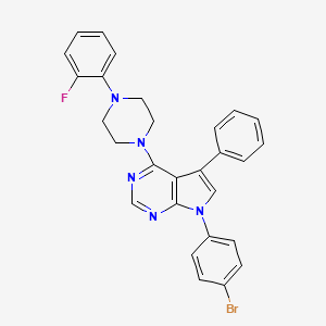 molecular formula C28H23BrFN5 B11207338 7-(4-bromophenyl)-4-[4-(2-fluorophenyl)piperazin-1-yl]-5-phenyl-7H-pyrrolo[2,3-d]pyrimidine 