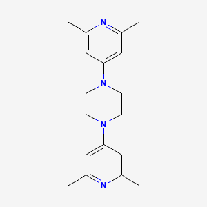 molecular formula C18H24N4 B11207355 1,4-Bis(2,6-dimethyl-4-pyridyl)piperazine 