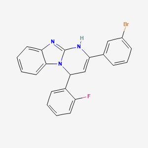 2-(3-Bromophenyl)-4-(2-fluorophenyl)-1,4-dihydropyrimido[1,2-a]benzimidazole