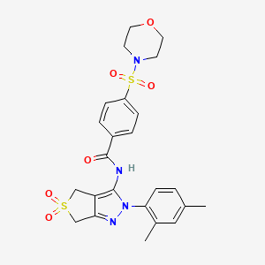 N-(2-(2,4-dimethylphenyl)-5,5-dioxido-4,6-dihydro-2H-thieno[3,4-c]pyrazol-3-yl)-4-(morpholinosulfonyl)benzamide