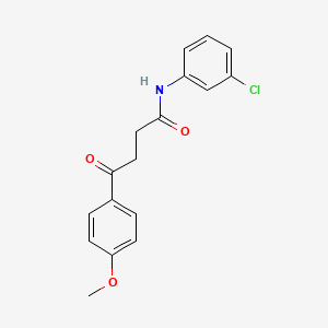 molecular formula C17H16ClNO3 B11207379 N-(3-chlorophenyl)-4-(4-methoxyphenyl)-4-oxobutanamide 