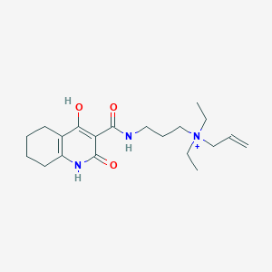 molecular formula C20H32N3O3+ B11207395 N,N-diethyl-N-(3-{[(4-hydroxy-2-oxo-1,2,5,6,7,8-hexahydroquinolin-3-yl)carbonyl]amino}propyl)prop-2-en-1-aminium 