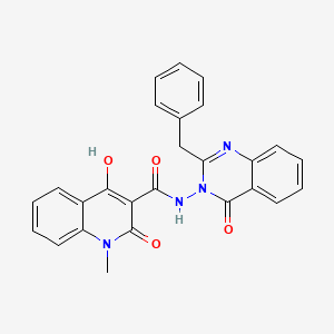 N-(2-benzyl-4-oxoquinazolin-3(4H)-yl)-4-hydroxy-1-methyl-2-oxo-1,2-dihydroquinoline-3-carboxamide