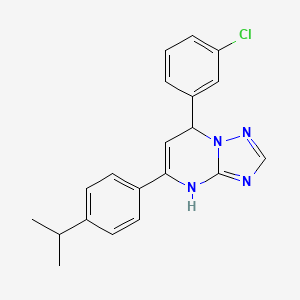 7-(3-Chlorophenyl)-5-[4-(propan-2-yl)phenyl]-4,7-dihydro[1,2,4]triazolo[1,5-a]pyrimidine