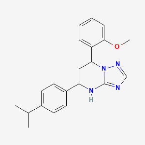 7-(2-Methoxyphenyl)-5-[4-(propan-2-yl)phenyl]-4,5,6,7-tetrahydro[1,2,4]triazolo[1,5-a]pyrimidine