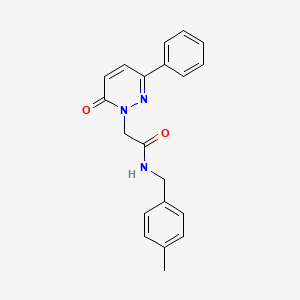 molecular formula C20H19N3O2 B11207439 N-(4-methylbenzyl)-2-(6-oxo-3-phenylpyridazin-1(6H)-yl)acetamide 