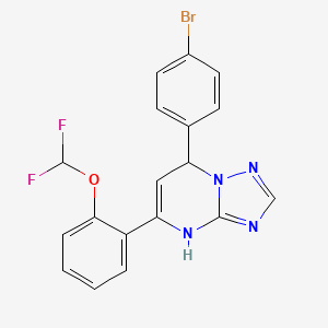 7-(4-Bromophenyl)-5-[2-(difluoromethoxy)phenyl]-4H,7H-[1,2,4]triazolo[1,5-A]pyrimidine