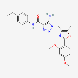 5-amino-1-{[2-(2,4-dimethoxyphenyl)-5-methyl-1,3-oxazol-4-yl]methyl}-N-(4-ethylphenyl)-1H-1,2,3-triazole-4-carboxamide