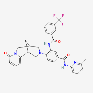 N-(6-methylpyridin-2-yl)-4-(8-oxo-1,5,6,8-tetrahydro-2H-1,5-methanopyrido[1,2-a][1,5]diazocin-3(4H)-yl)-3-(3-(trifluoromethyl)benzamido)benzamide