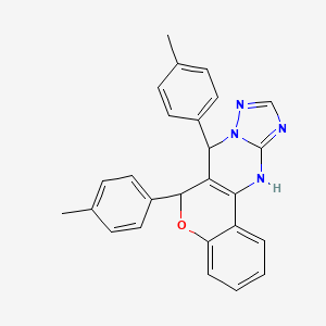 6,7-bis(4-methylphenyl)-7,12-dihydro-6H-chromeno[4,3-d][1,2,4]triazolo[1,5-a]pyrimidine