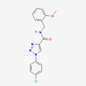 molecular formula C17H15ClN4O2 B11207522 1-(4-chlorophenyl)-N-(2-methoxybenzyl)-1H-1,2,3-triazole-4-carboxamide 