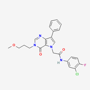 N-(3-chloro-4-fluorophenyl)-2-[3-(3-methoxypropyl)-4-oxo-7-phenyl-3,4-dihydro-5H-pyrrolo[3,2-d]pyrimidin-5-yl]acetamide