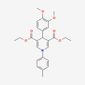 Diethyl 4-(3,4-dimethoxyphenyl)-1-(4-methylphenyl)-1,4-dihydropyridine-3,5-dicarboxylate