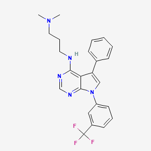 N1,N1-dimethyl-N3-(5-phenyl-7-(3-(trifluoromethyl)phenyl)-7H-pyrrolo[2,3-d]pyrimidin-4-yl)propane-1,3-diamine