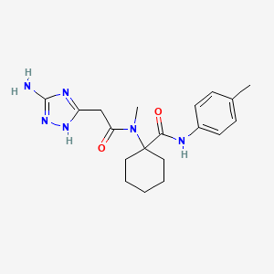 1-{[(3-amino-1H-1,2,4-triazol-5-yl)acetyl](methyl)amino}-N-(4-methylphenyl)cyclohexanecarboxamide