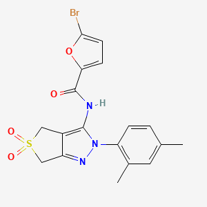 molecular formula C18H16BrN3O4S B11207637 5-bromo-N-(2-(2,4-dimethylphenyl)-5,5-dioxido-4,6-dihydro-2H-thieno[3,4-c]pyrazol-3-yl)furan-2-carboxamide 