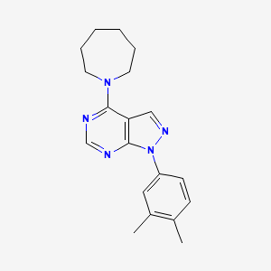 molecular formula C19H23N5 B11207663 4-(azepan-1-yl)-1-(3,4-dimethylphenyl)-1H-pyrazolo[3,4-d]pyrimidine 