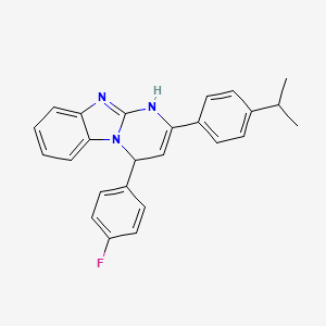 4-(4-Fluorophenyl)-2-[4-(propan-2-yl)phenyl]-1,4-dihydropyrimido[1,2-a]benzimidazole