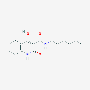 N-hexyl-2,4-dihydroxy-5,6,7,8-tetrahydroquinoline-3-carboxamide