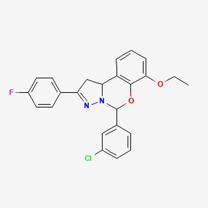 5-(3-Chlorophenyl)-7-ethoxy-2-(4-fluorophenyl)-1,10b-dihydropyrazolo[1,5-c][1,3]benzoxazine