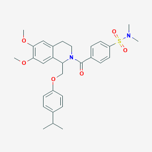 4-(1-((4-isopropylphenoxy)methyl)-6,7-dimethoxy-1,2,3,4-tetrahydroisoquinoline-2-carbonyl)-N,N-dimethylbenzenesulfonamide