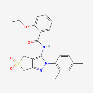 molecular formula C22H23N3O4S B11207720 N-(2-(2,4-dimethylphenyl)-5,5-dioxido-4,6-dihydro-2H-thieno[3,4-c]pyrazol-3-yl)-2-ethoxybenzamide 