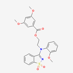 2-[(1,1-Dioxido-1,2-benzothiazol-3-yl)(2-methoxyphenyl)amino]ethyl 3,5-dimethoxybenzoate