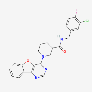 1-([1]benzofuro[3,2-d]pyrimidin-4-yl)-N-(3-chloro-4-fluorobenzyl)piperidine-3-carboxamide