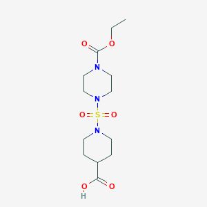 molecular formula C13H23N3O6S B11207775 1-{[4-(Ethoxycarbonyl)piperazin-1-yl]sulfonyl}piperidine-4-carboxylic acid CAS No. 702670-18-6