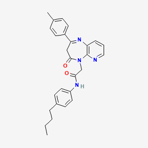 N-(4-Butylphenyl)-2-[2-(4-methylphenyl)-4-oxo-3H,4H,5H-pyrido[2,3-B][1,4]diazepin-5-YL]acetamide