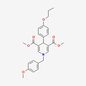 Dimethyl 1-(4-methoxybenzyl)-4-(4-propoxyphenyl)-1,4-dihydropyridine-3,5-dicarboxylate