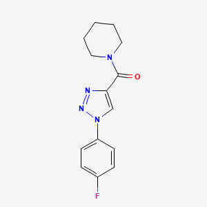 1-[1-(4-Fluorophenyl)-1H-1,2,3-triazole-4-carbonyl]piperidine