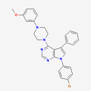 molecular formula C29H26BrN5O B11207814 7-(4-bromophenyl)-4-[4-(3-methoxyphenyl)piperazin-1-yl]-5-phenyl-7H-pyrrolo[2,3-d]pyrimidine 