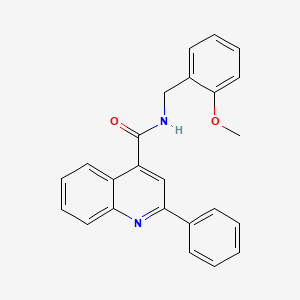 molecular formula C24H20N2O2 B11207818 N-[(2-methoxyphenyl)methyl]-2-phenylquinoline-4-carboxamide 