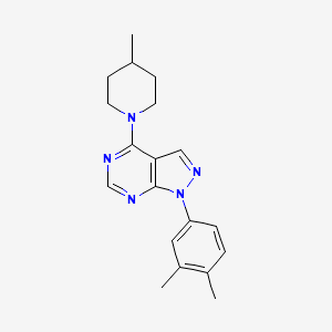 molecular formula C19H23N5 B11207857 1-(3,4-dimethylphenyl)-4-(4-methylpiperidin-1-yl)-1H-pyrazolo[3,4-d]pyrimidine 