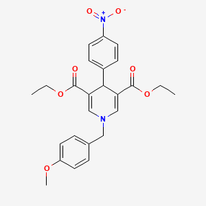 Diethyl 1-(4-methoxybenzyl)-4-(4-nitrophenyl)-1,4-dihydropyridine-3,5-dicarboxylate