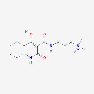 molecular formula C16H26N3O3+ B11207889 3-{[(4-hydroxy-2-oxo-1,2,5,6,7,8-hexahydroquinolin-3-yl)carbonyl]amino}-N,N,N-trimethylpropan-1-aminium 